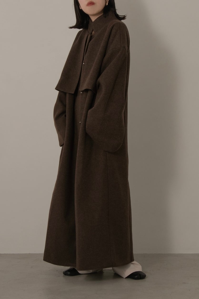 lawgy コート stand neck leather cuff coat advogadoaraujo.com.br