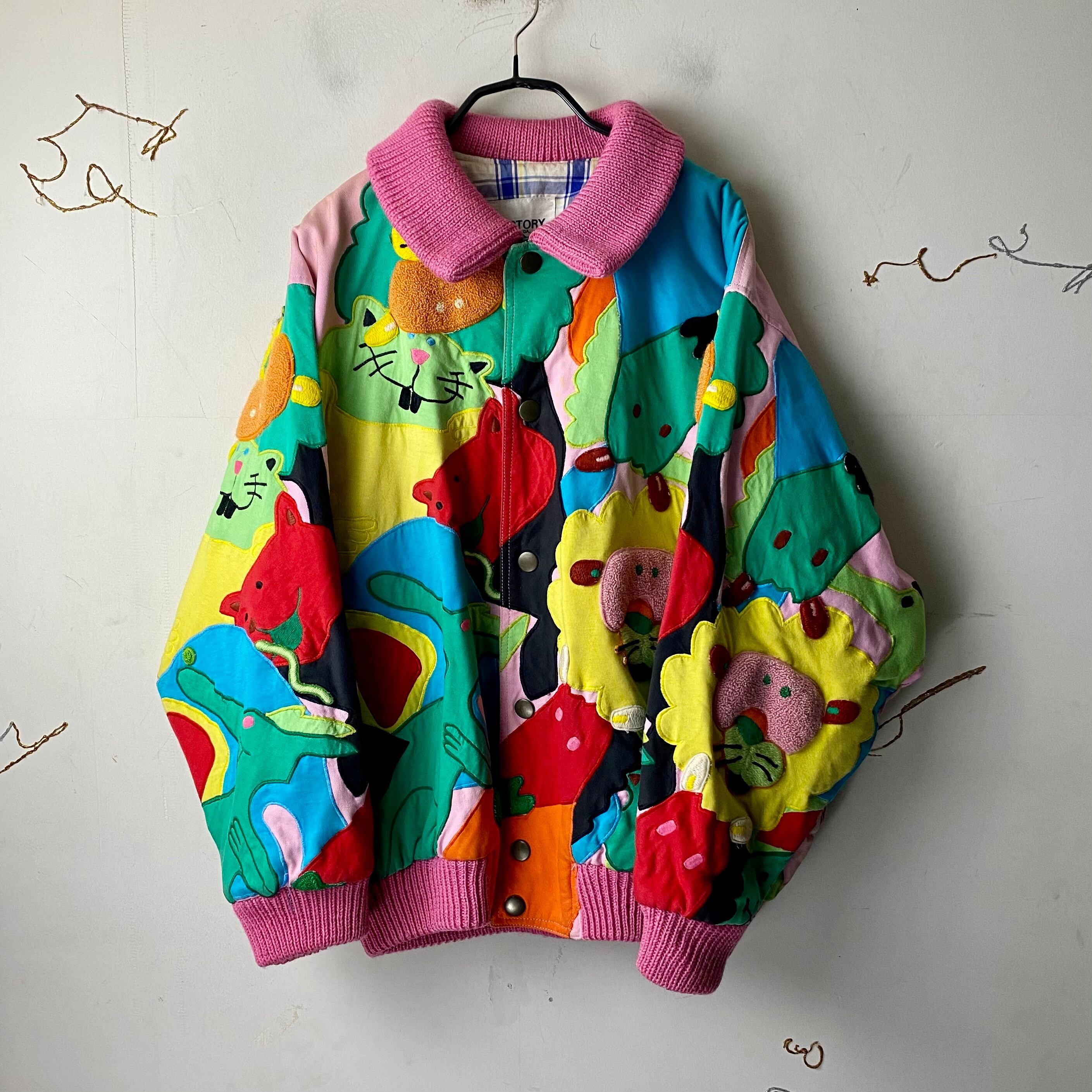 old K-FACTORY animal patchwork blouson | NOIR ONLINE