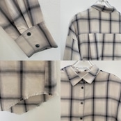 【受注予約:8月末入荷予定】オンブレチェックロングSH/エクリュ
