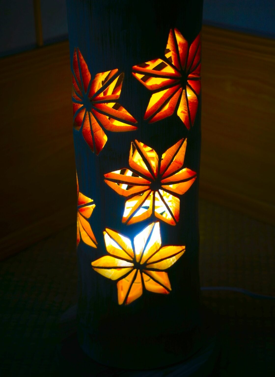 ◇全面彫◇竹灯り・竹あかり・竹灯籠・竹灯篭・竹ランプ ～～ 癒しの  