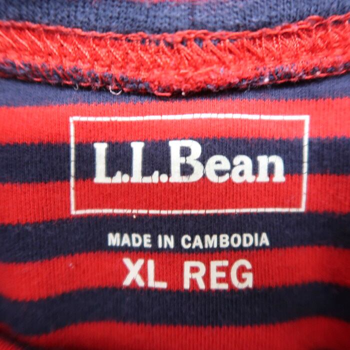 古着 エルエルビーン L.L.Bean ロングスリーブTシャツ ロンT ボーダー