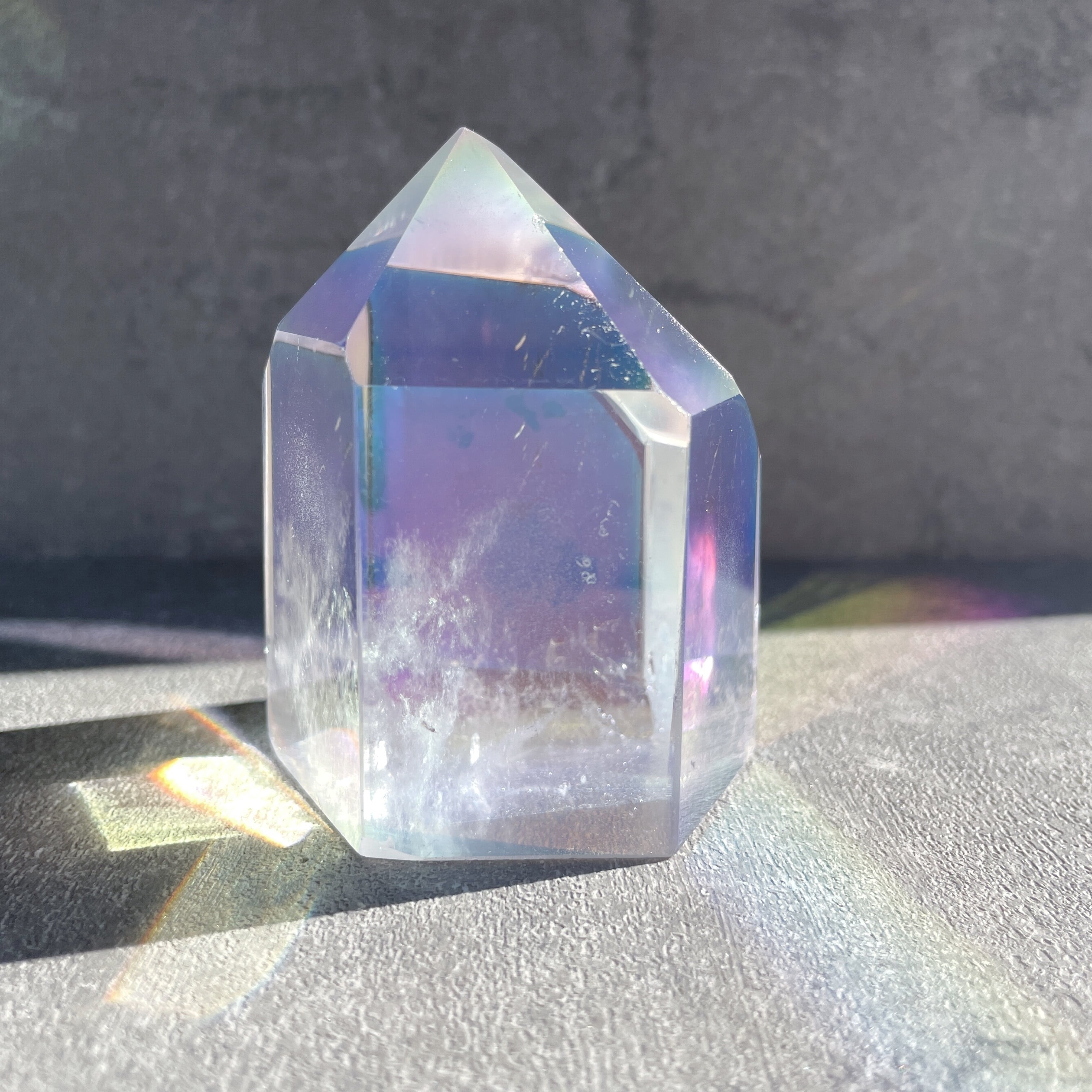 天然石 オーラクォーツ　タワー　kamoku 2つセット エンジェルオーラクォーツ タワー55✧Aura Quartz ✧オーラクリスタル