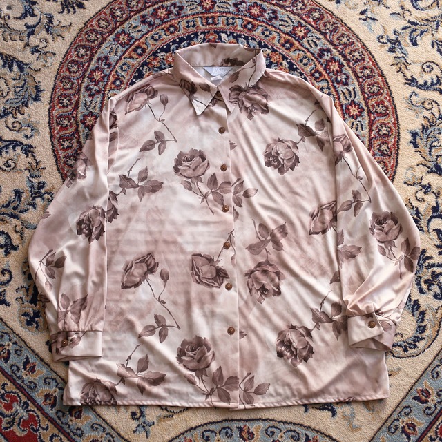 modern flower art pattern l/s shirt