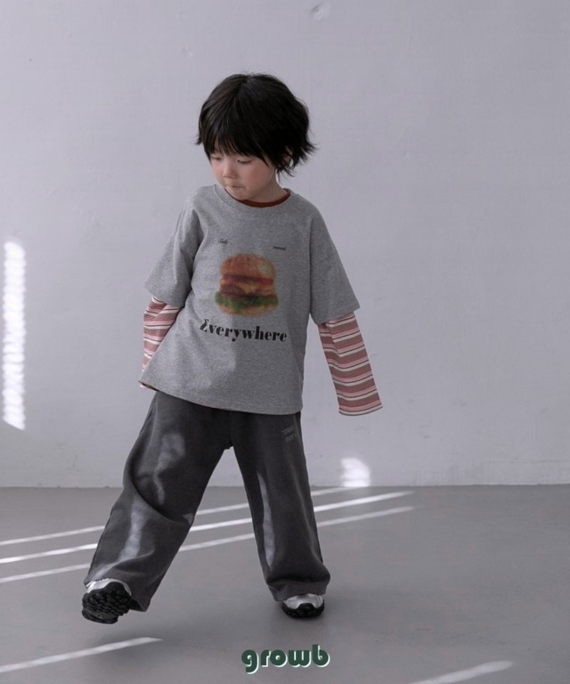《送料無料》予約:ハンバーガーT半袖【growb】※ジュニアサイズ