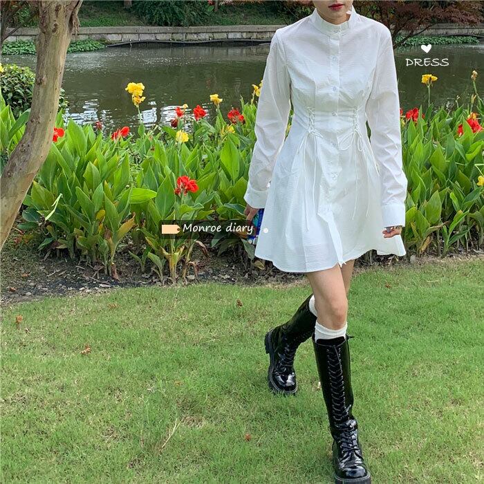 スカート サマールーズドレス ハイウェストウェスト ロング 夏物 モンロー88489340687