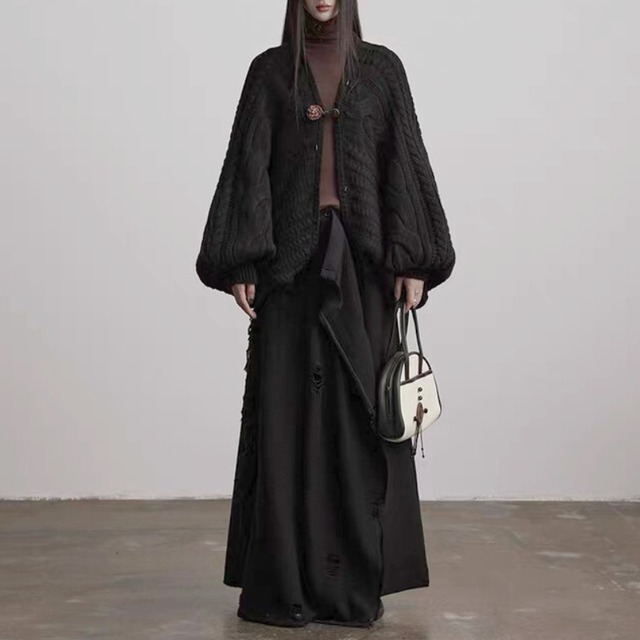 Shadow knit oversized cardigan C1365