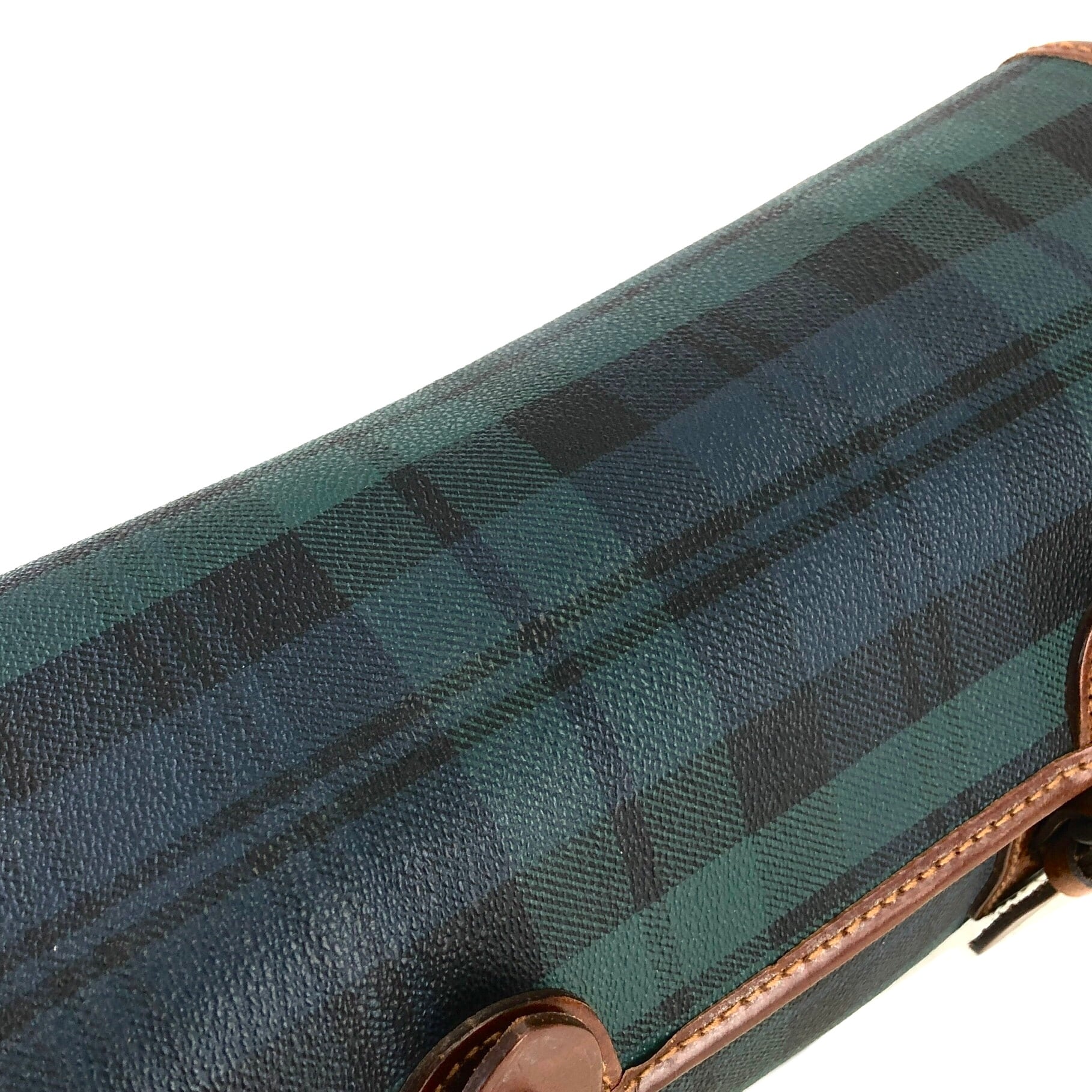RALPH LAUREN ラルフローレン ブラックウォッチ チェック PVC×レザー RALPH LAUREN ラルフローレン ブラックウォッチ チェック PVC×レザー
