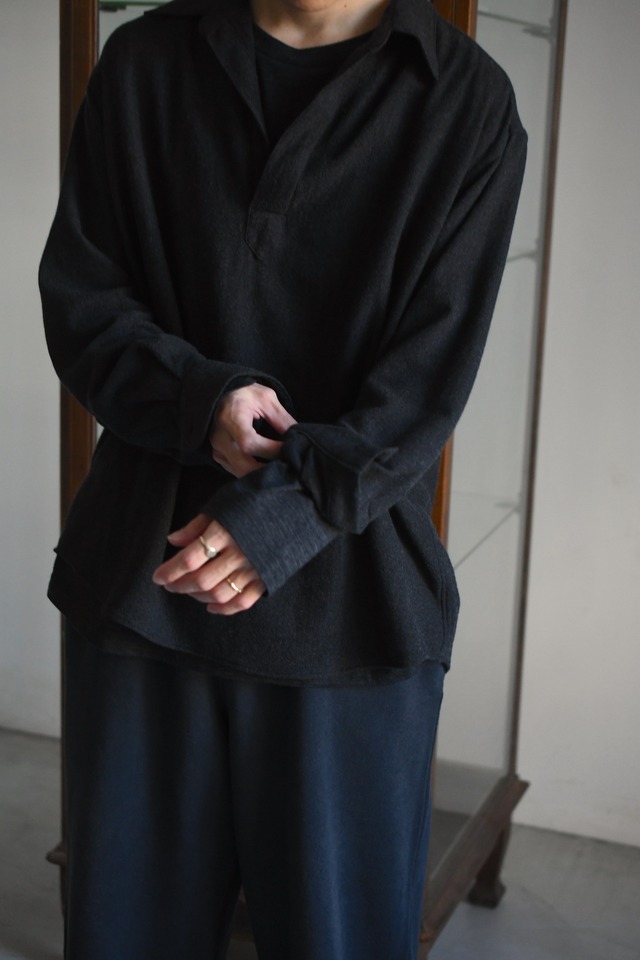 A.PRESSE / Wool Skipper Shirt (Charcoal)