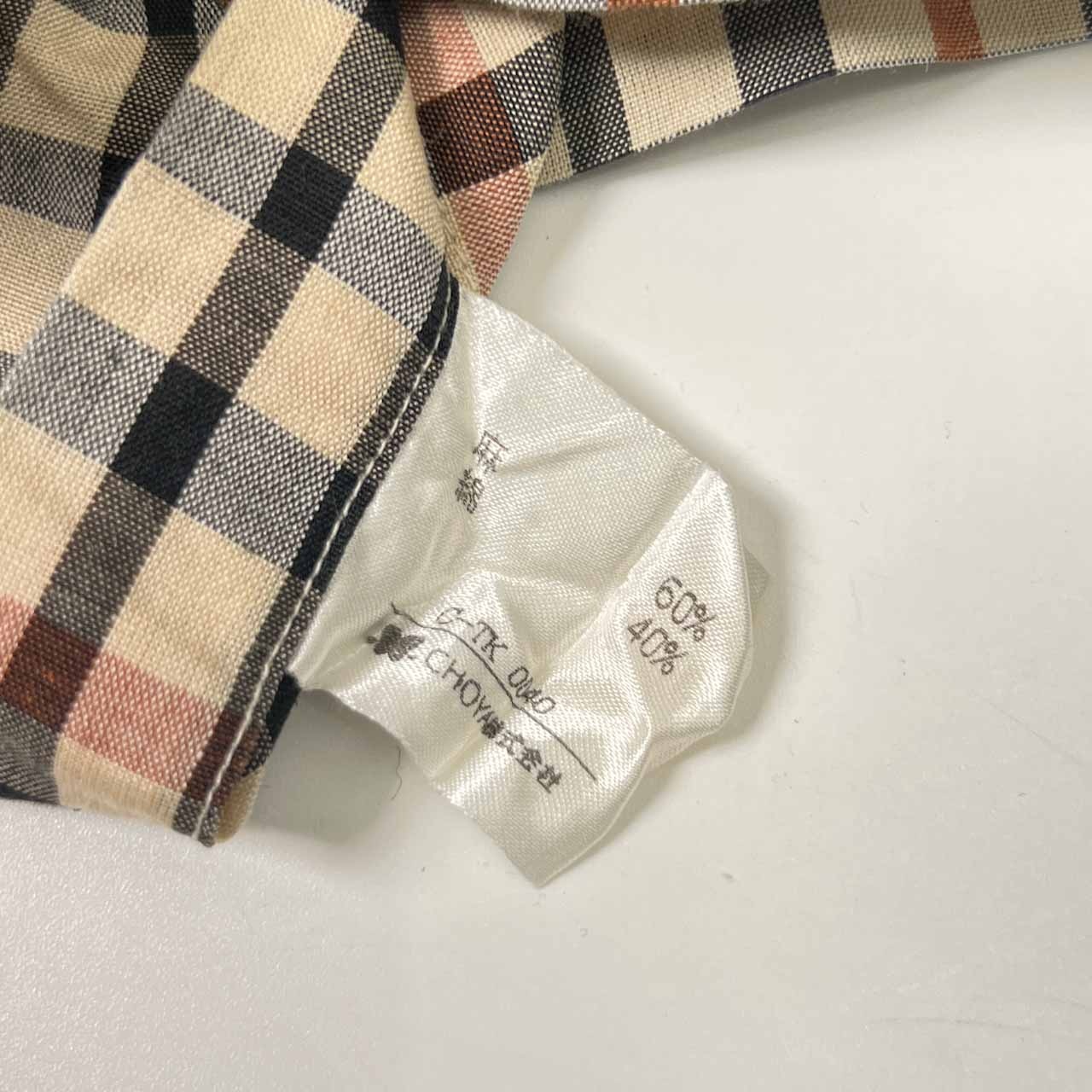 リネン混 DAKS ダックス チェック 半袖シャツ /マルチ メンズ CHOYA