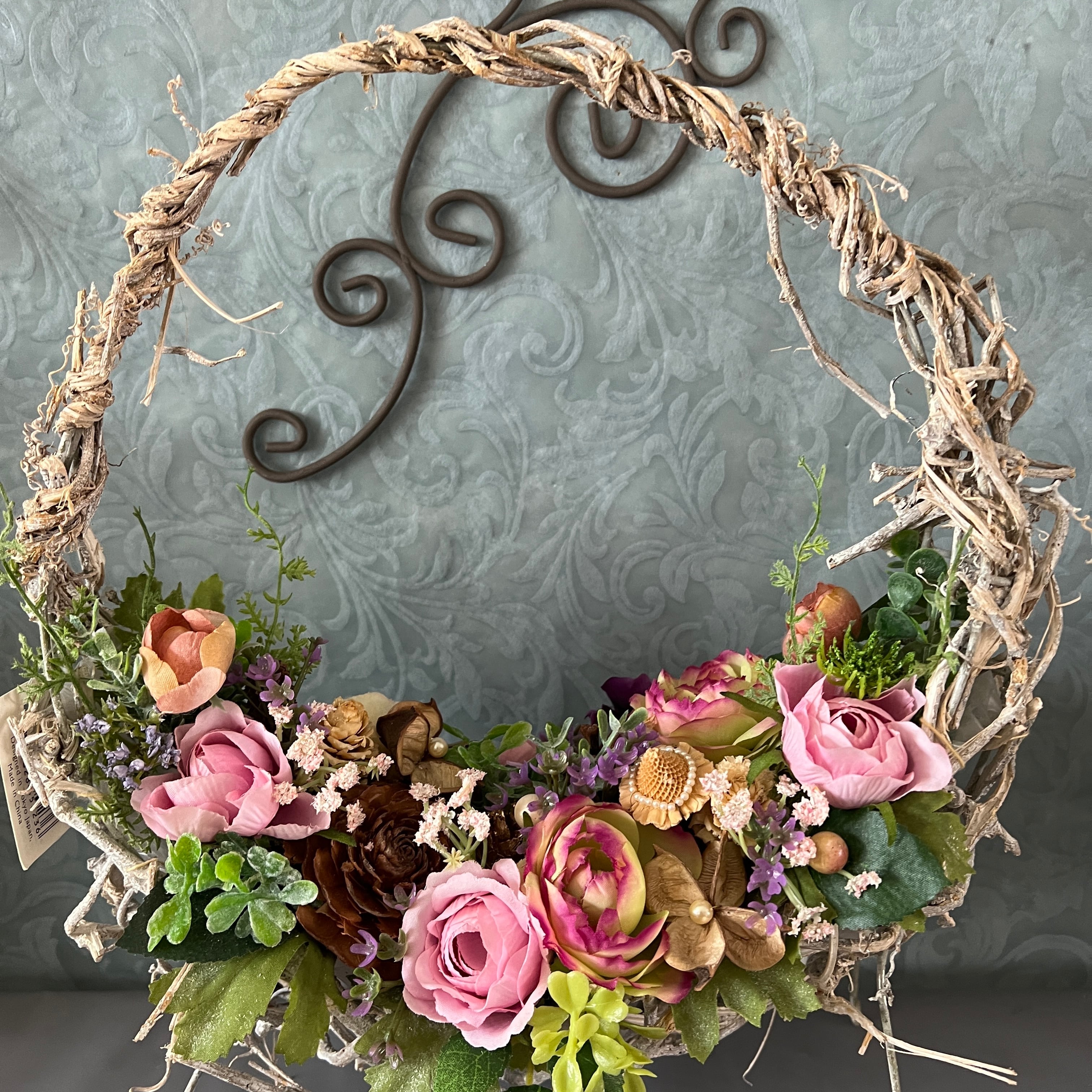 バスケット型 フラワーアレンジメント ギフトフラワー 造花