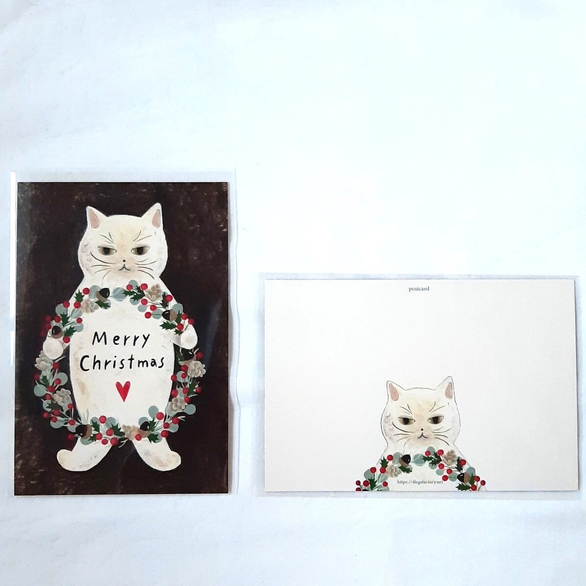 ポストカード》4legs 猫のクリスマス | ねこのみち