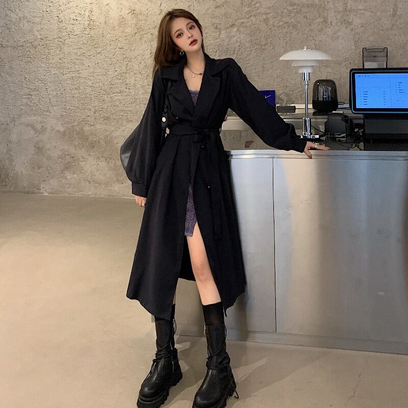 小型ウインドブレーカーレディースミドル丈コートダークウィンド2020年秋新作デザインセンス気質万能トップ ドラファッションホール530752693