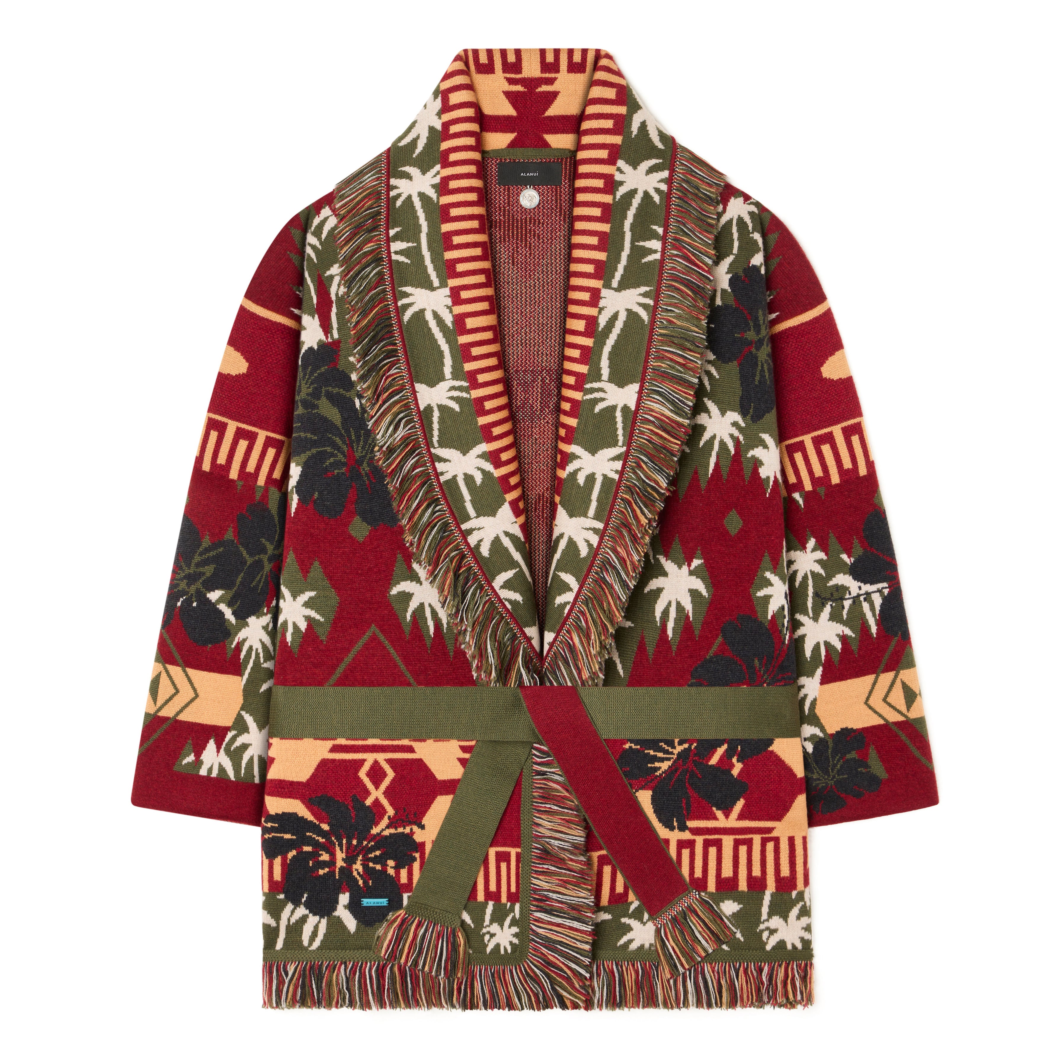 ALANUI HIBISCUS BLOOM CARDIGAN RUBY MULTI