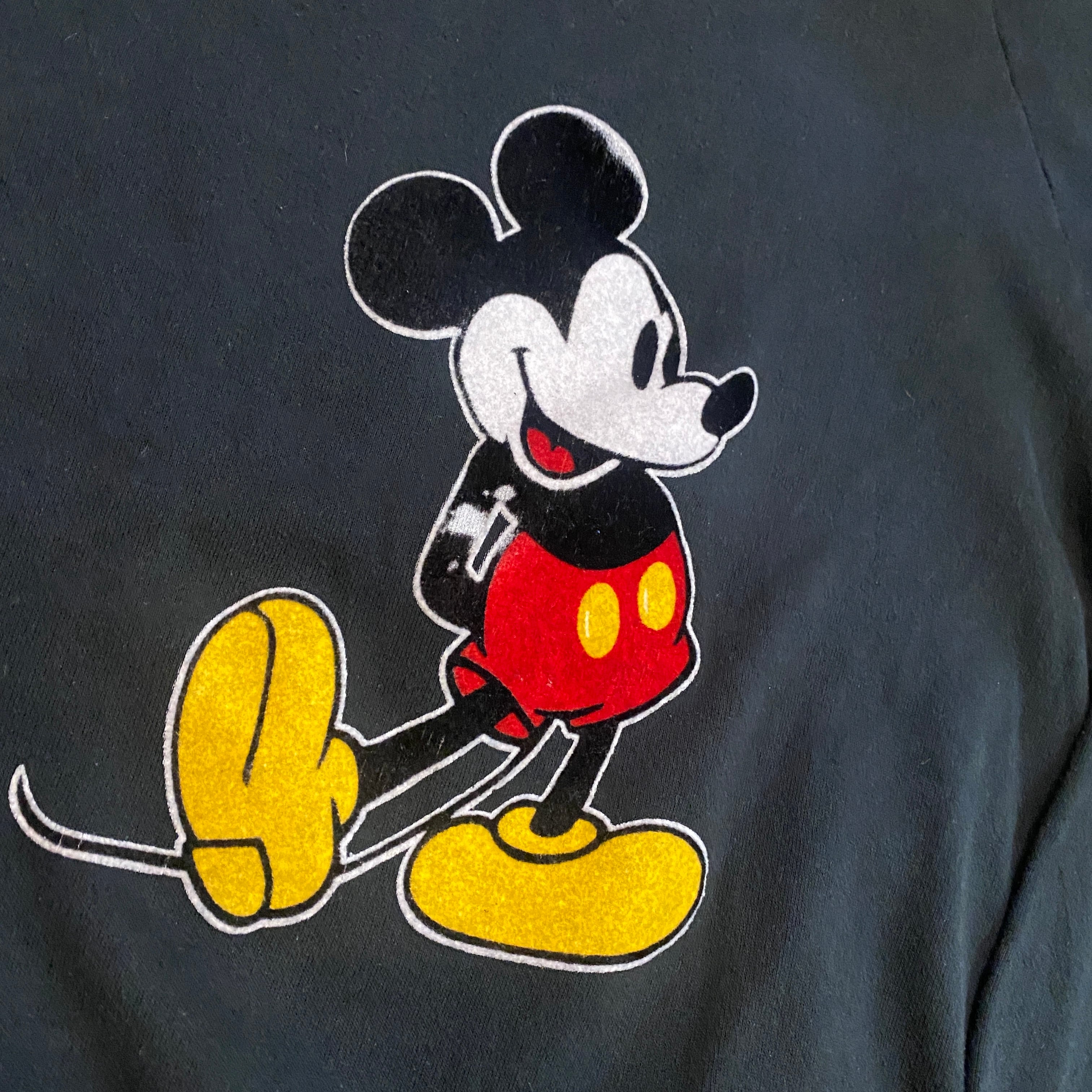 VINTAGE 80S MICKEYMOUSE ミッキーマウス SWEAT スウェット XL BLACK