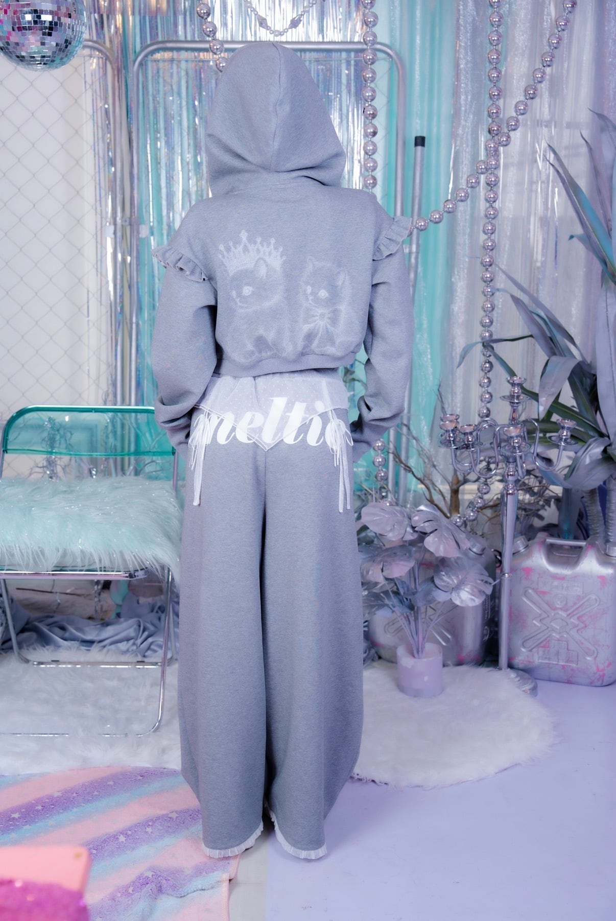 Dot Tulle Sweat Pants【10月中旬発送】