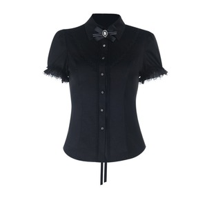 Lace ribbon blouse r0159