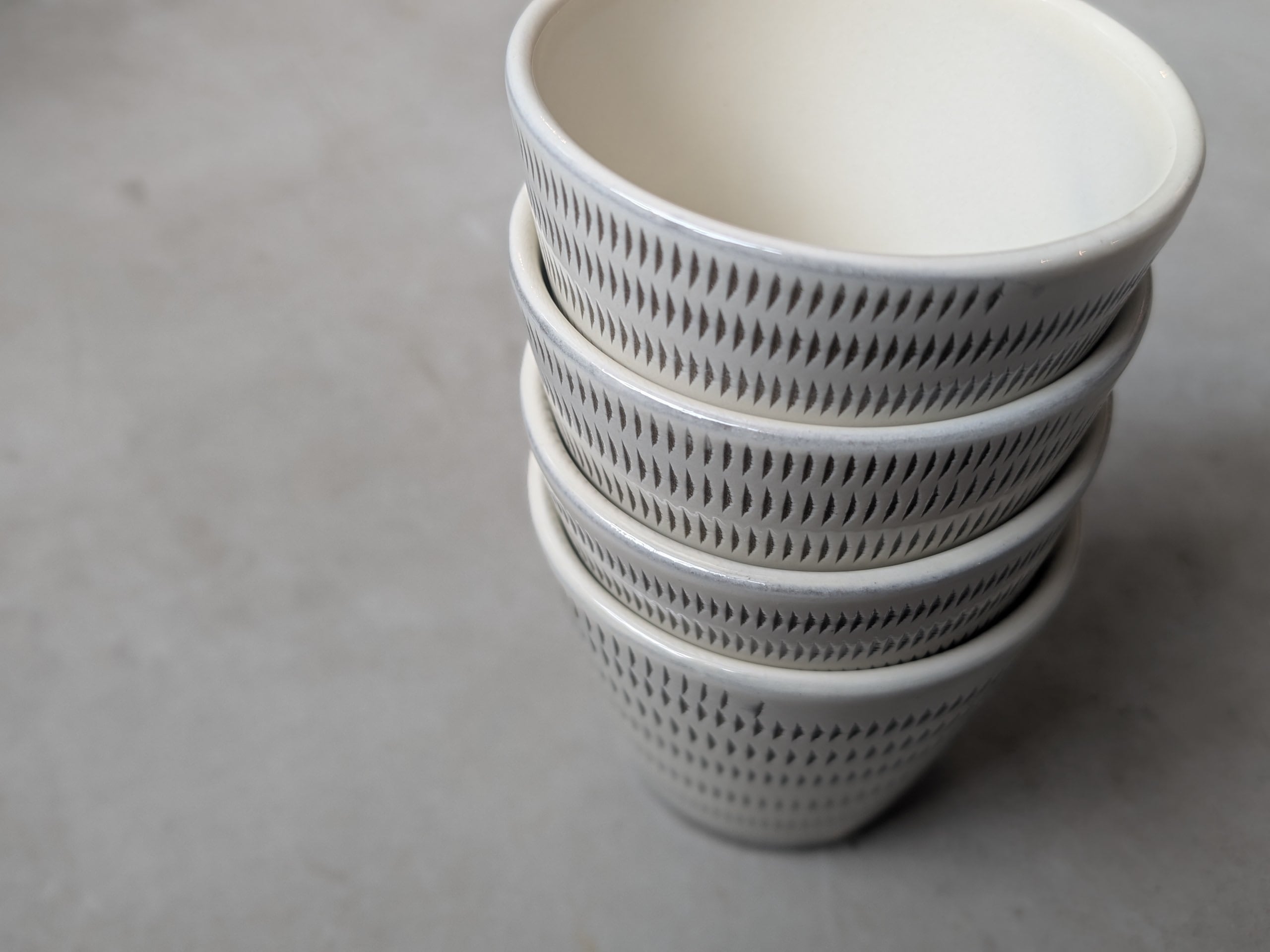 小石原焼 そばちょこ（飛びカンナ） | 上鶴窯 | inoya | Basic Life