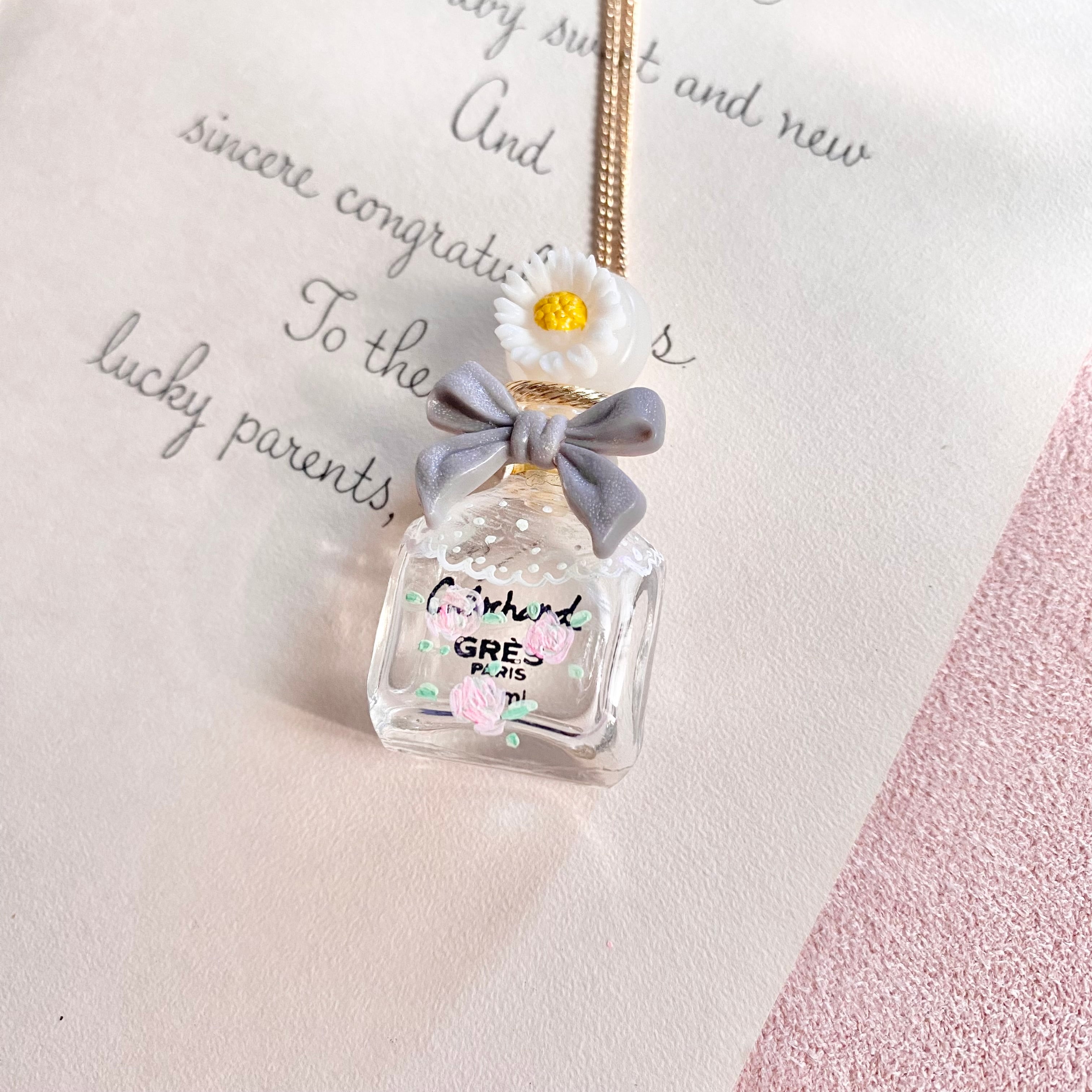 (リトルレディデージー)Hand painted perfume neckless ペイント香水瓶ネックレス