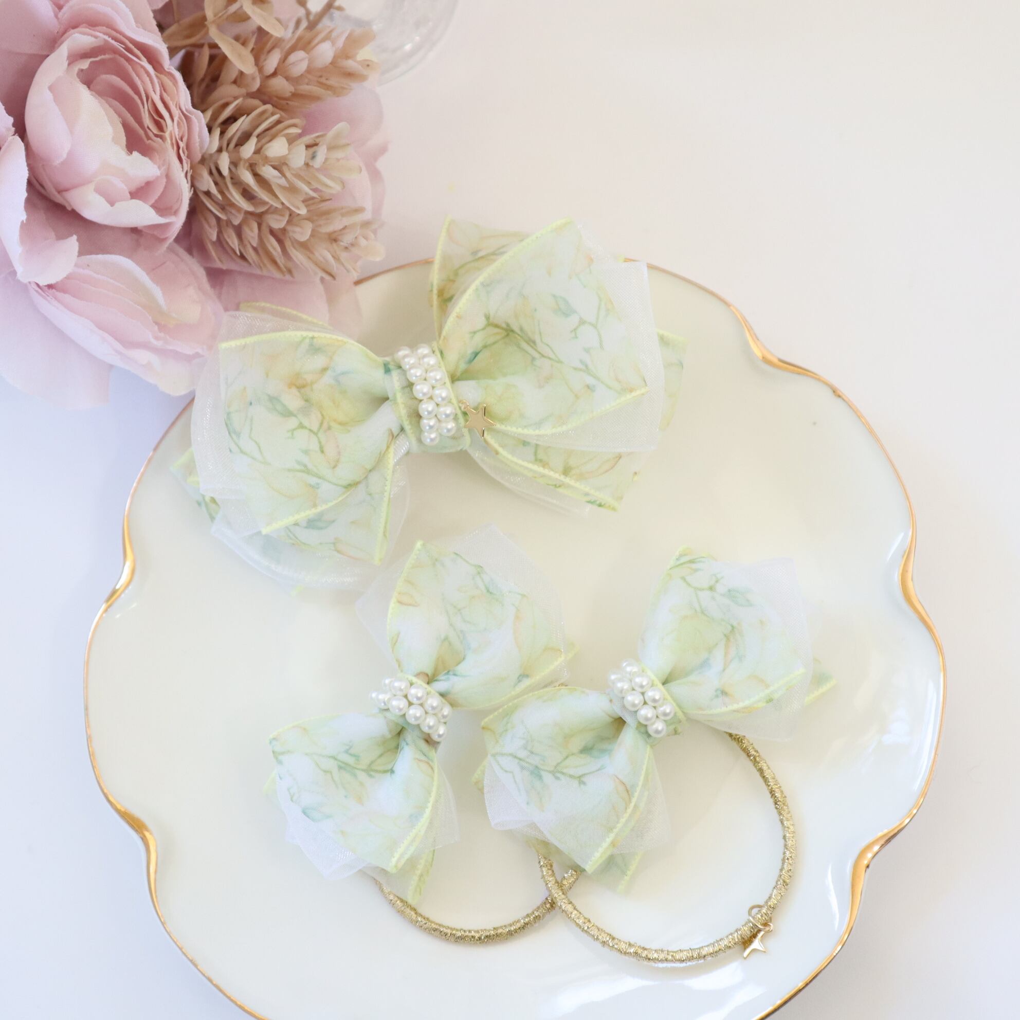 オーガンジーリボン♡ツイン♡大人可愛い オーガンジーリボン♡ツイン♡大人可愛い