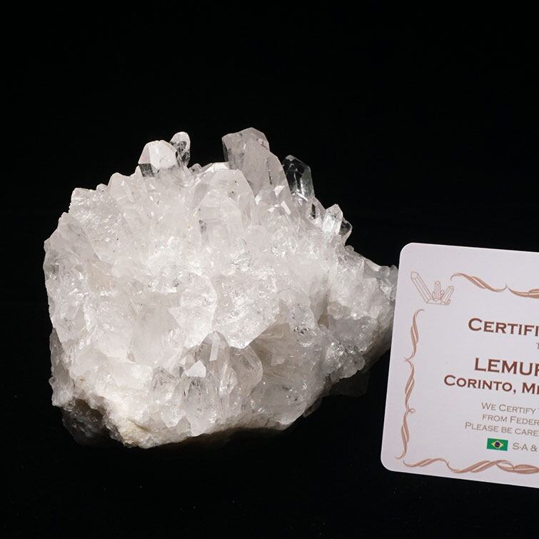 水晶 クラスター ブラジル ミナスジェライス州 コリント産 レムリアンシード 証明書付属 一点物 282-540