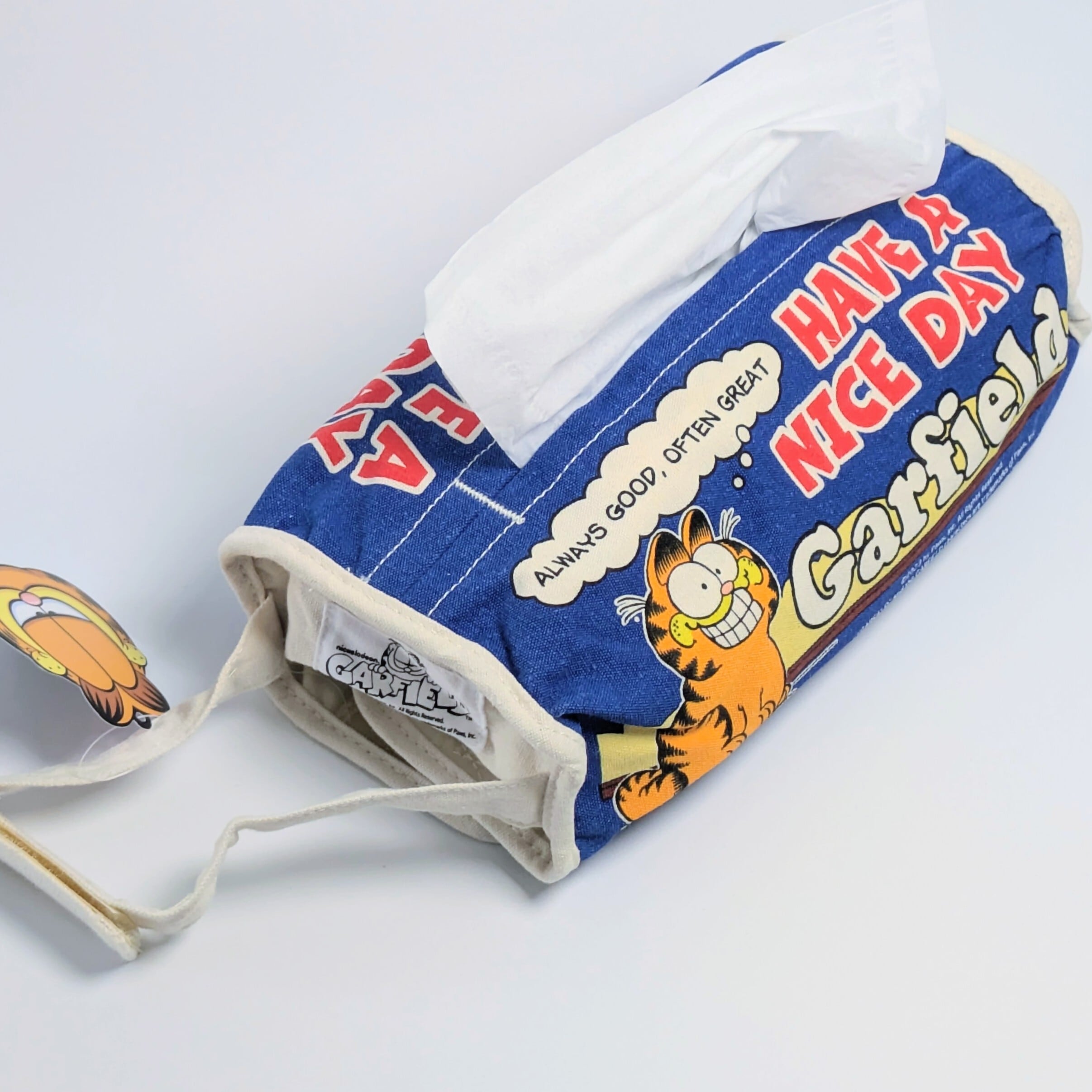 ✨️ティッシュのドレスアップに♡✨️ Tissue Cover / ティッシュカバー 吊り下げ / ティッシュケース【 Garfield ( ガーフィールド ) 】BLUE