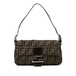 フェンディ ズッカ マンマバケット ハンドバッグ ワンショルダーバッグ 26424 ブラウン キャンバス レザー レディース FENDI 【中古】