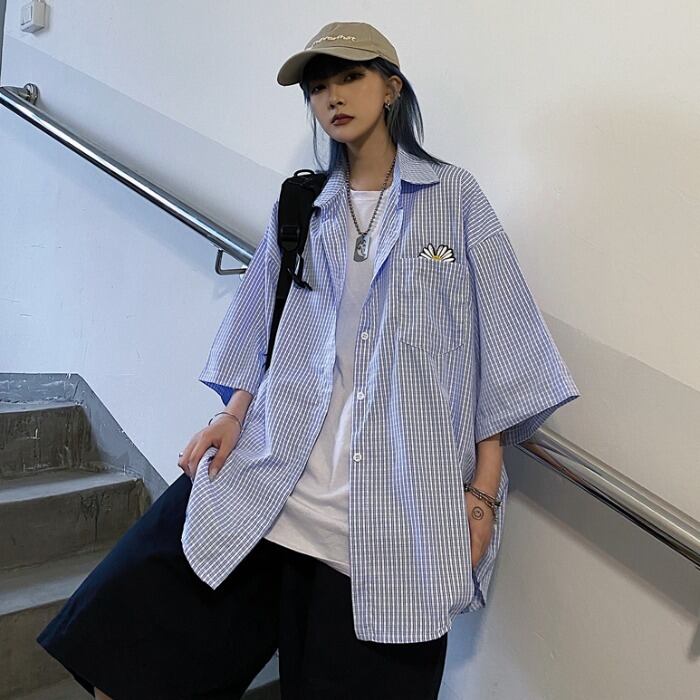 スタイルスタンダードシャツ レディース格子柄カーディガンカジュアル レトロ ストリート ケッペル7611947420