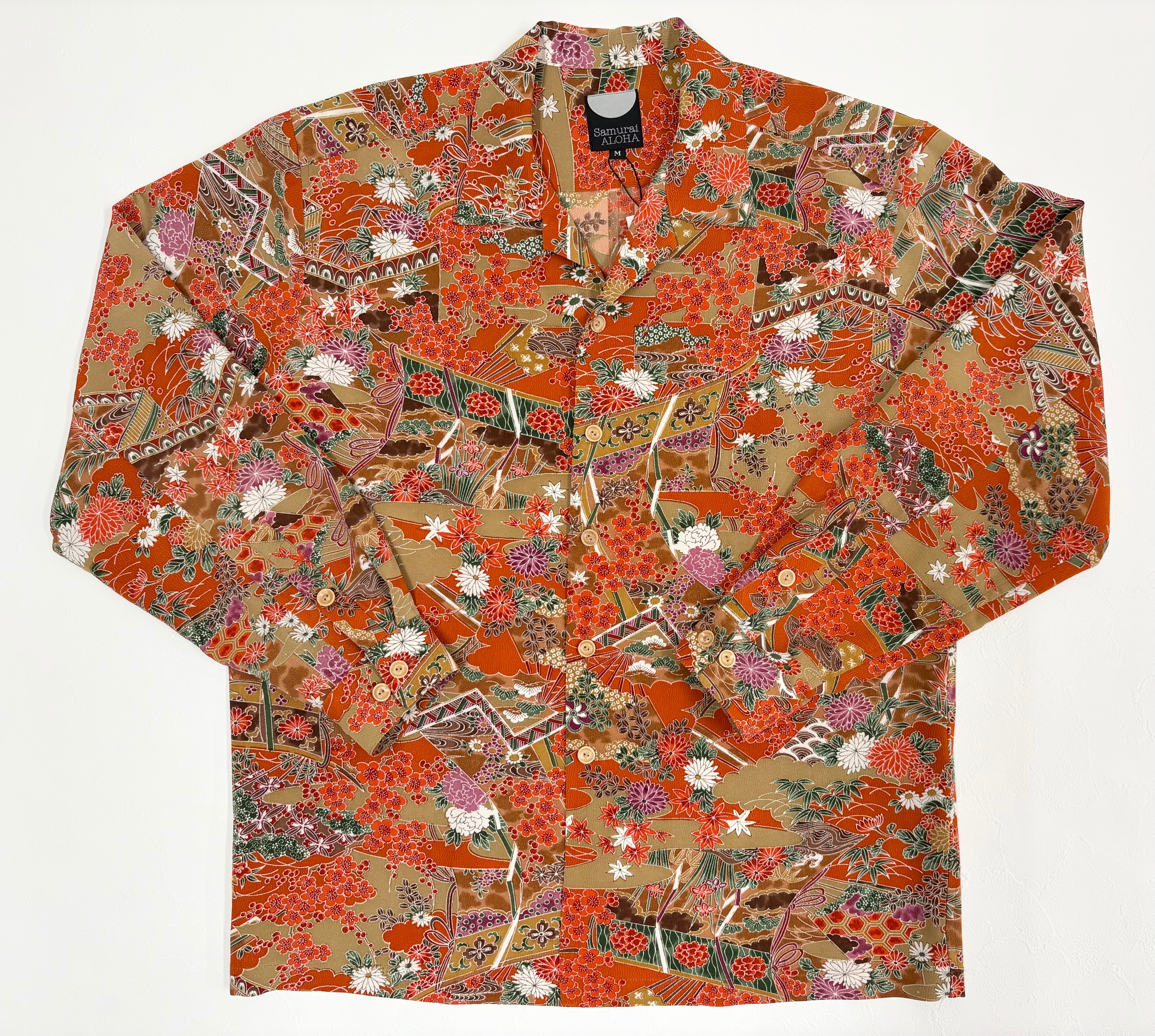 【アロハページ】 サムライアロハ(長袖) Silk_M 22621034 | SAMURAI ALOHA