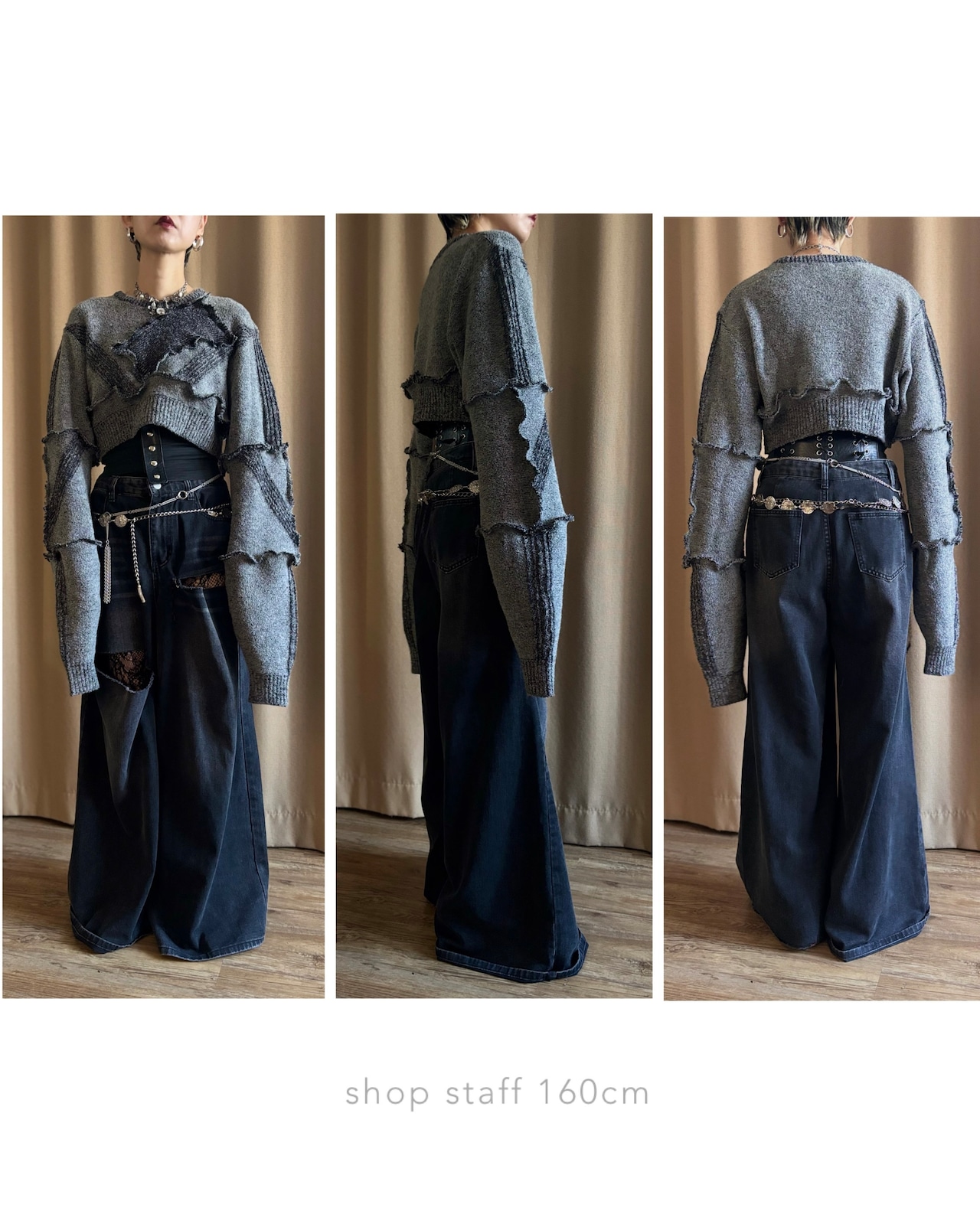 avant garde gray color remake knit-5128-1