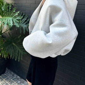 ボリューミードロップショルダーモードパーカー　0855