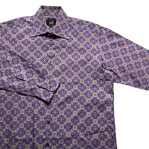 DUNHILL geometric pattern cotton shirt