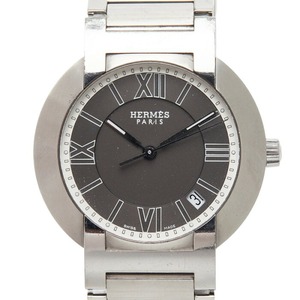 エルメス ノマード オートクォーツ式 腕時計 NO1.710 キネティック グレー文字盤 ステンレススチール メンズ HERMES 【中古】