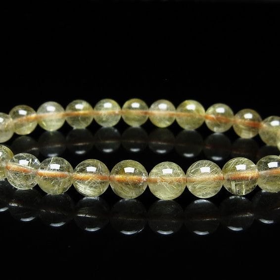 ルチルクォーツ ブレスレット 7mm タイチンルチル ブレスレット メール便可 [M便 1/10] 111-49195