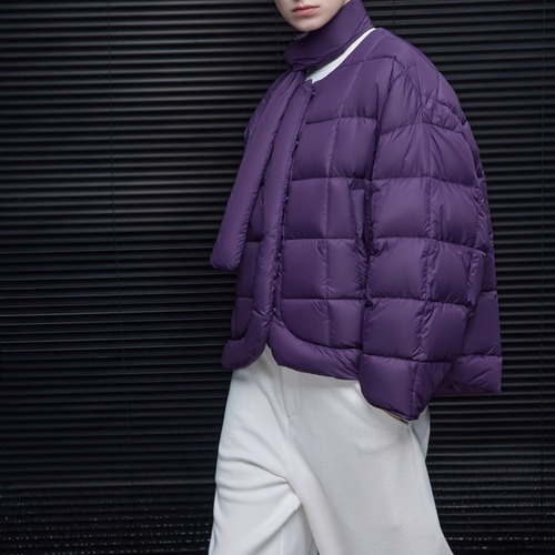 ノーカラーキルティングダウンジャケット ・20312