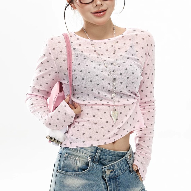 dot sheer tee　ドットシアーティー　J2168