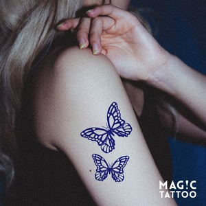 No.187_Two butterflies_F / 2週間肌を染める MAG!C TATTOO,マジックタトゥー,消えるタトゥー,ジャグアタトゥー