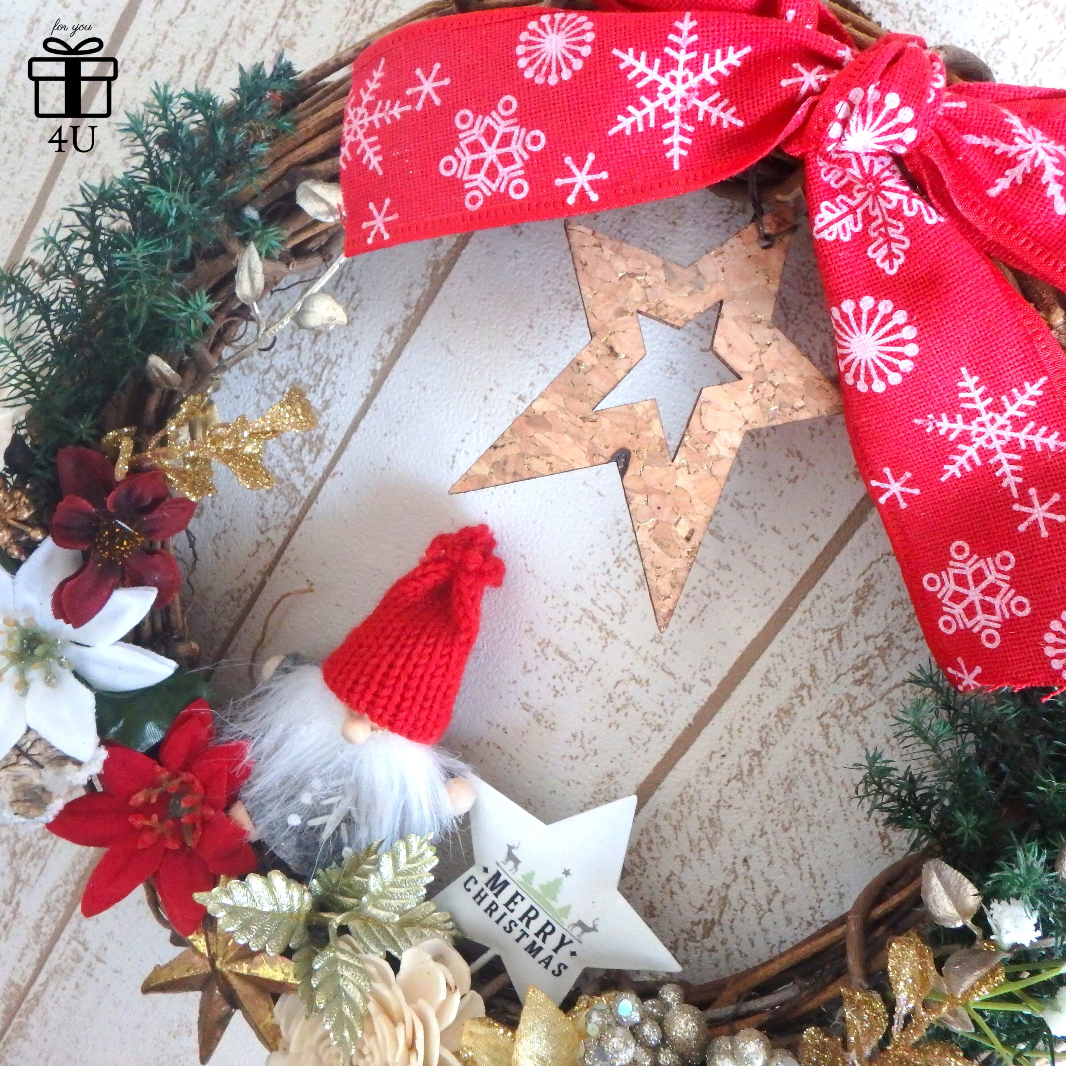 クリスマス】Merry Christmas✳︎ サンタクロースピック ポインセチア