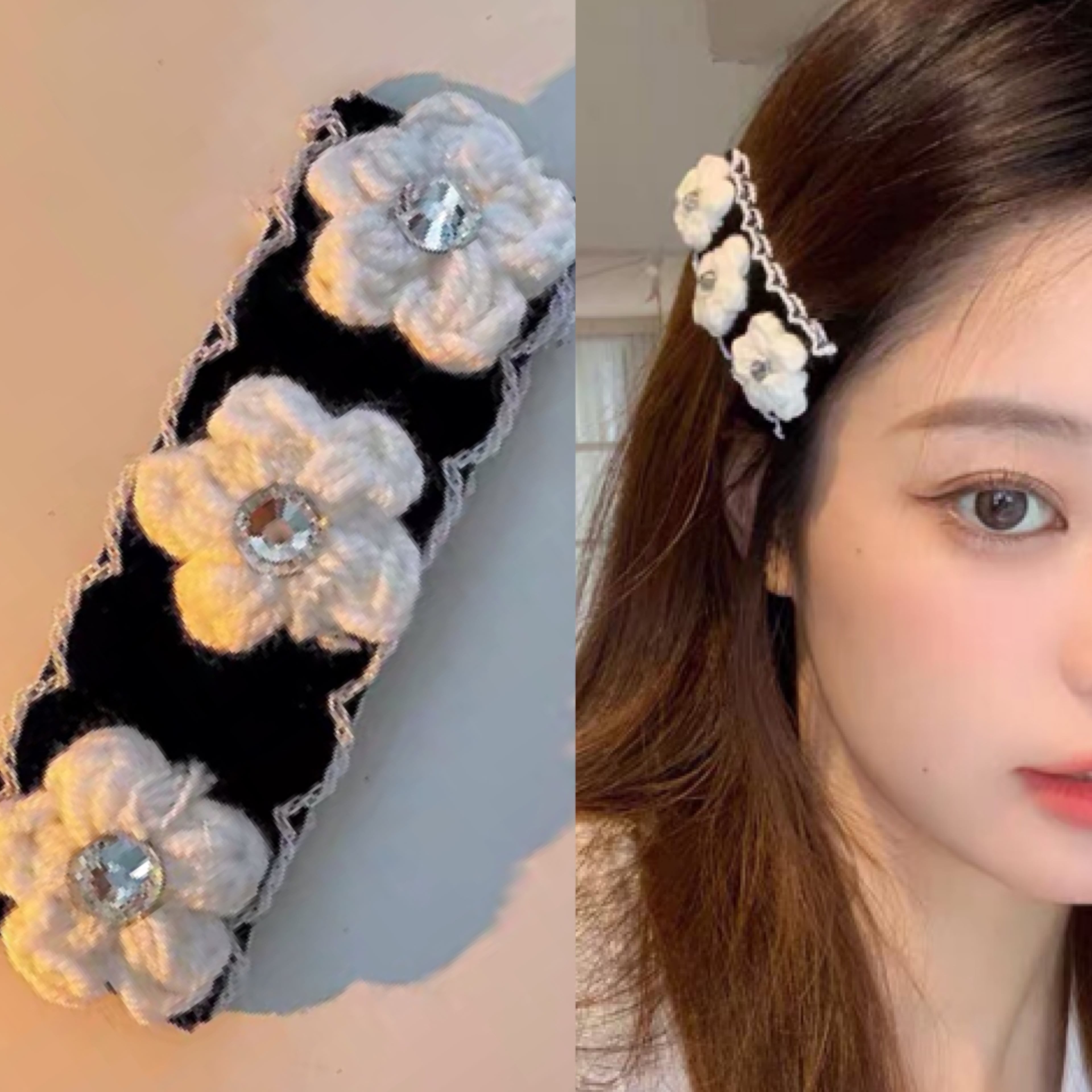 【専用ページ】髪飾り2セットおまとめ BLAZE（手芸） 2個入り クリップ アクリル クロス BLAZE 2色セット