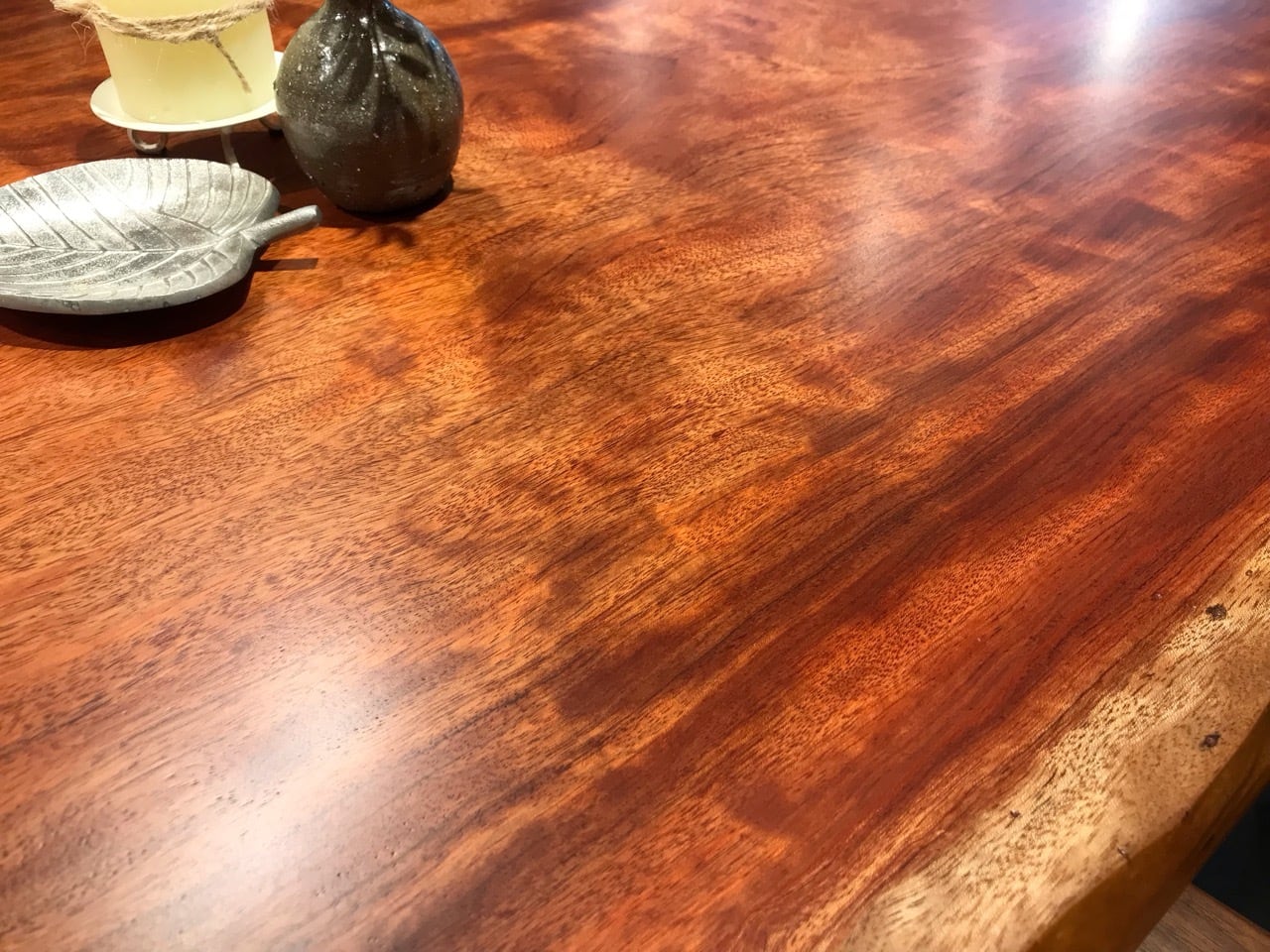 値下げ!!希少ブビンガの一枚板アンティークテーブル 希少！ブビンガの一枚板テーブル【送料込み】 ローテーブル