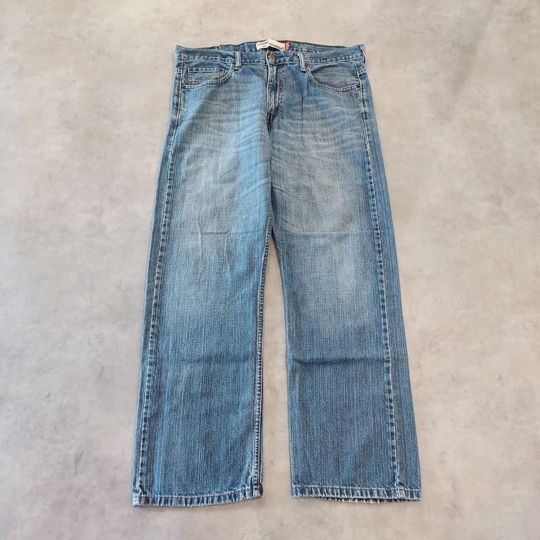 リーバイス569 Levis W34 ブルーデニム 青 ヒゲ 古着 16753
