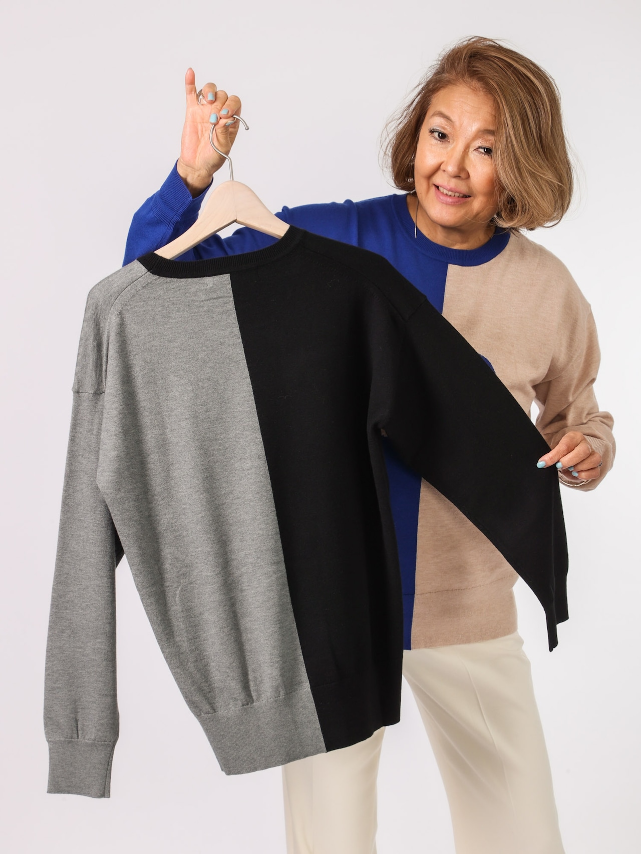 BRAHMIN(インターシャロゴセーター)