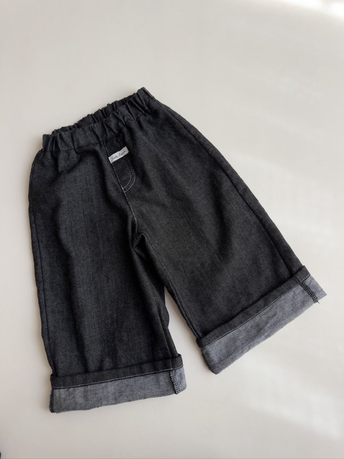 《即納》送料無料【lalaland】roll-up stitch denim