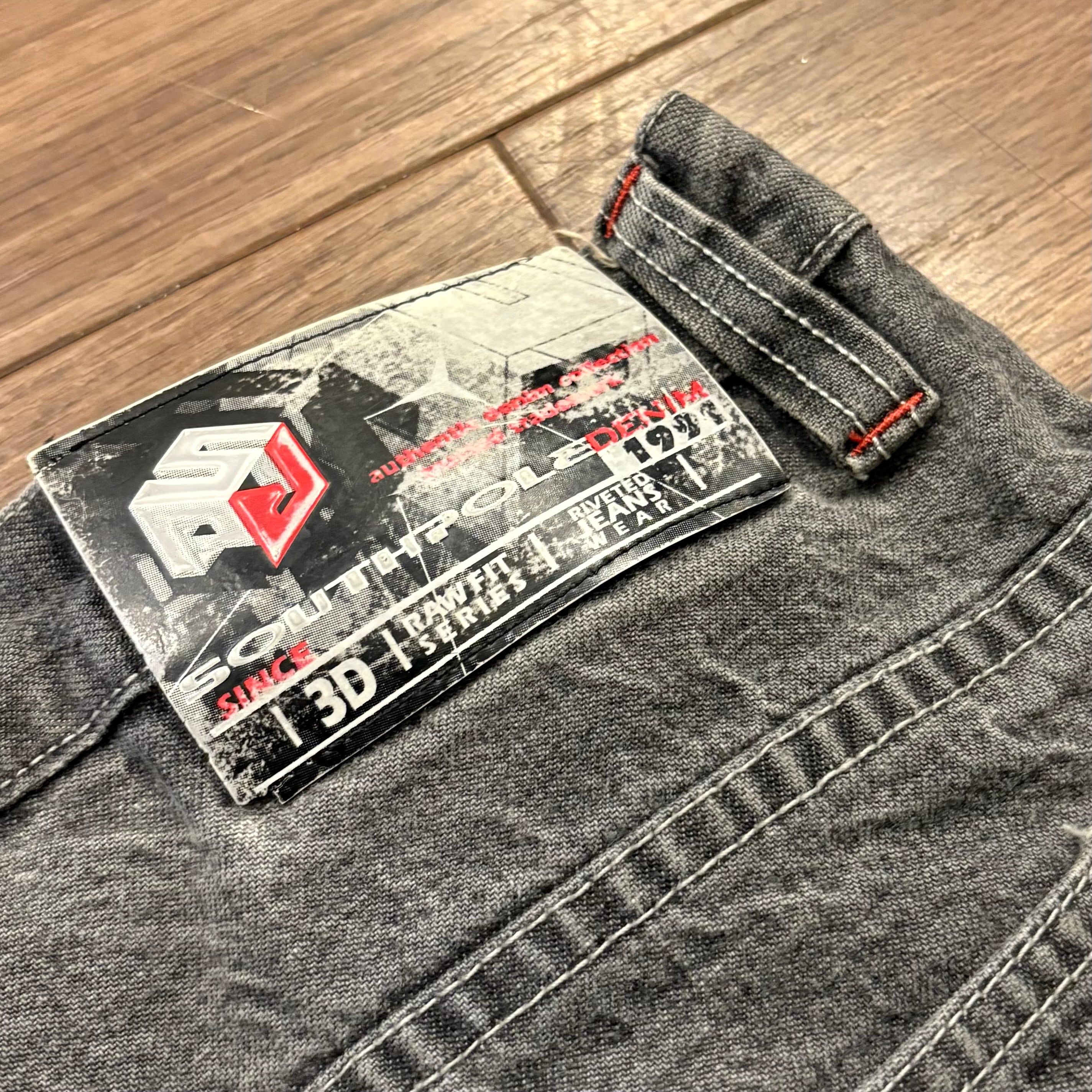 ゴン太ダブルニー】SOUTH POLE Black Yarn-dyed Pants | 下北沢