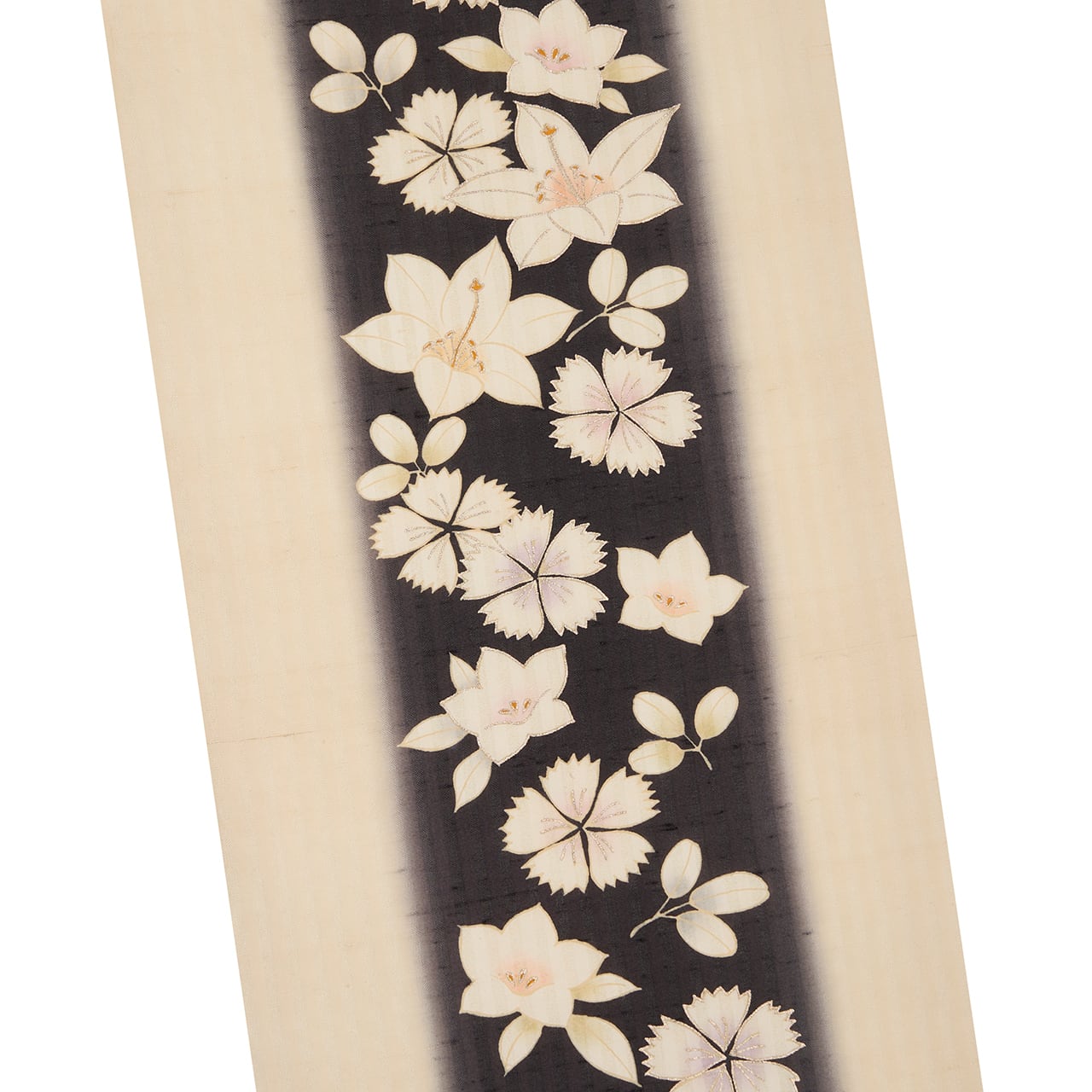 染め分けに秋草の模様 紋紗 夏名古屋帯【中古】 | かわの屋