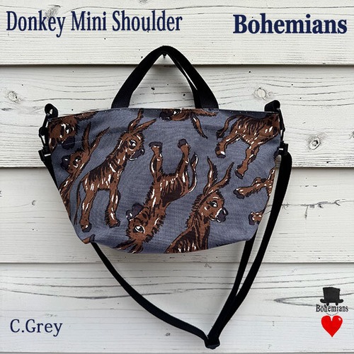 DONKEY MINI SHOULDER BAG C.GREY ドンキー ミニショルダーバッグ 2wayバッグ 普段使い ボヘミアンズ BOHEMIANS 日本製