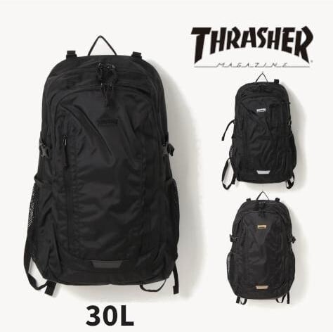 THRASHER スラッシャー リュック メンズ 撥水 ブラック リュック