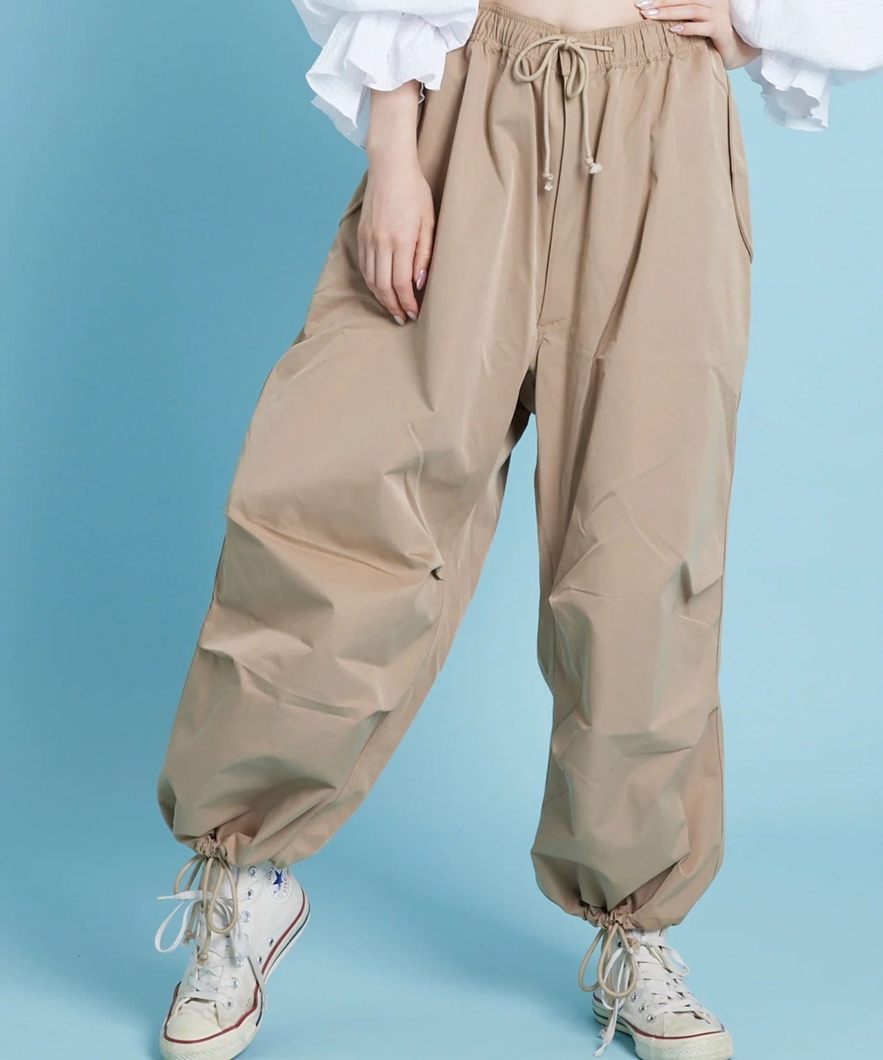 【Little sunny bite】Nylon bomber pants