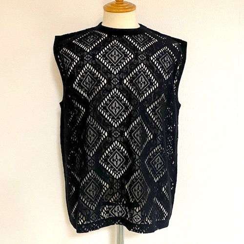MILPA® Tech Lace No-sleeve Vest　Black