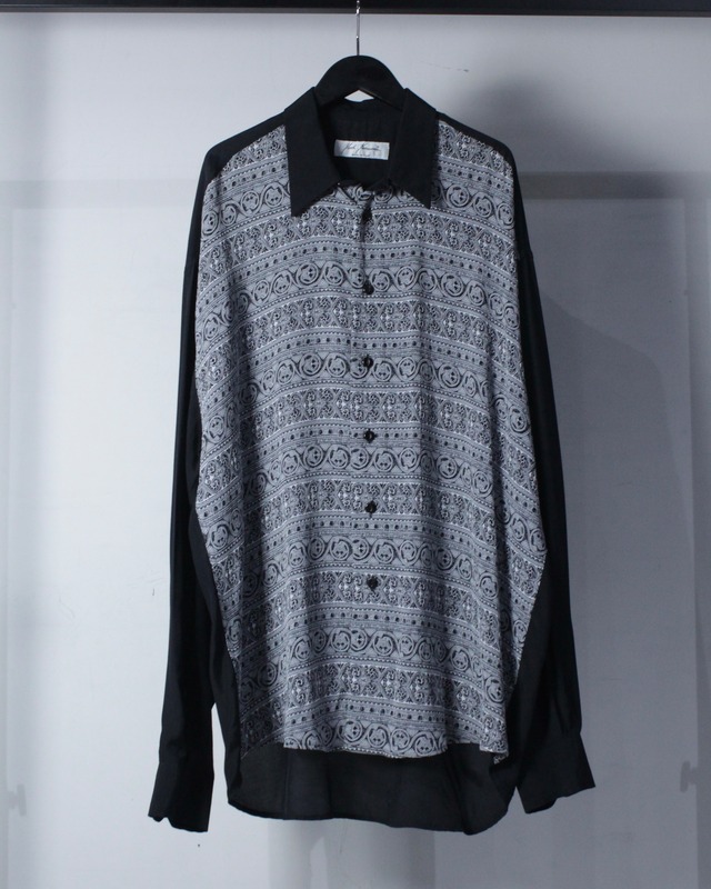 【Caka BLACK】Paisley Jacquard Pattern Vintage Loose L/S Shirt