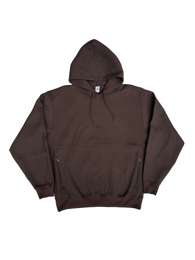 COMFORTABLE REASON / POLY WAFFLE PARKA - BROWN